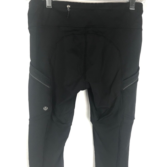 lululemon athletica Pants - LULULEMON black crop joggers zip side pockets 4